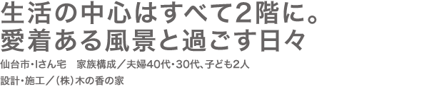 生活の中心はすべて2階に。愛着ある風景と過ごす日々